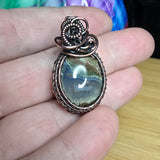 Crane Creek Agate Thunderegg from Oregon in Copper Pendant