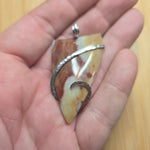 Gemfield Wonderstone Jasper Shield Pendant in Sterling Silver