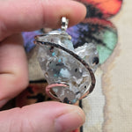 Gem Silica Geode with Native Copper Pendant in Sterling Silver