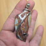 Gemfield Wonderstone Jasper Abstract Pendant in Sterling Silver