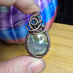 Crane Creek Agate Thunderegg from Oregon in Copper Pendant