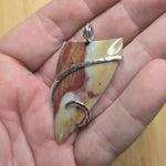 Gemfield Wonderstone Jasper Shield Pendant in Sterling Silver