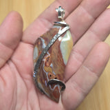 Gemfield Wonderstone Jasper Abstract Pendant in Sterling Silver