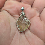 Oregon Sunstone Crystal Pendant in Sterling Silver