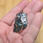 75ct Native Copper Chrysocolla Pendant in Rose Gold Fill