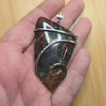 Rare Oregon Morrisonite Jasper Statement Pendant Sterling Silver