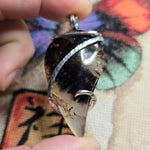 Flowery Black Dendritic Agate in Sterling Silver