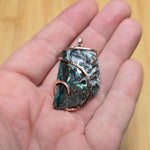 75ct Native Copper Chrysocolla Pendant in Rose Gold Fill