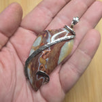 Gemfield Wonderstone Jasper Abstract Pendant in Sterling Silver