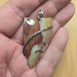 Gemfield Wonderstone Jasper Shield Pendant in Sterling Silver