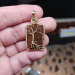 Australian Boulder Opal Tree of Life  Pendant in 14kt Yellow Gold Fill