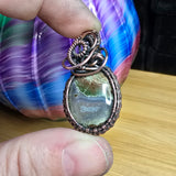 Crane Creek Agate Thunderegg from Oregon in Copper Pendant