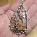 Wonderstone Picture Jasper Tree of Life Pendant Necklace in Sterling Silver