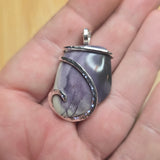 Purple Tiffany Stone Pendant Sterling Silver