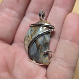 Oregon Widowmaker Plume Jasper Agate Pendant Sterling Silver