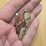 Gemfield Wonderstone Jasper Shield Pendant in Sterling Silver