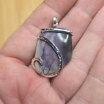 Purple Tiffany Stone Pendant Sterling Silver