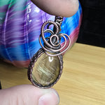 Rutilated Quartz in Copper Pendant