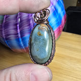 Graveyard Point Agate in Copper Pendant