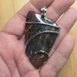 Rare Oregon Morrisonite Jasper Statement Pendant Sterling Silver