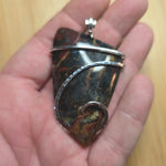 Rare Oregon Morrisonite Jasper Statement Pendant Sterling Silver