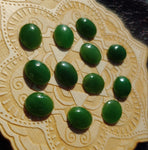 Green Nephrite Jade Cabochon 12x10mm Oval AAA Grade