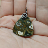 Rainforest Jasper Baby Thundereggs Pendant in Sterling Silver