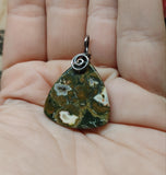 Rainforest Jasper Baby Thundereggs Pendant in Sterling Silver