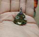 Rainforest Jasper Baby Thundereggs Pendant in Sterling Silver