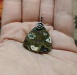 Rainforest Jasper Baby Thundereggs Pendant in Sterling Silver