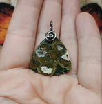 Rainforest Jasper Baby Thundereggs Pendant in Sterling Silver