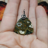 Rainforest Jasper Baby Thundereggs Pendant in Sterling Silver