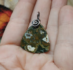 Rainforest Jasper Baby Thundereggs Pendant in Sterling Silver