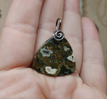 Rainforest Jasper Baby Thundereggs Pendant in Sterling Silver