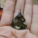 Rainforest Jasper Baby Thundereggs Pendant in Sterling Silver