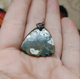 Rainforest Jasper Baby Thundereggs Pendant in Sterling Silver