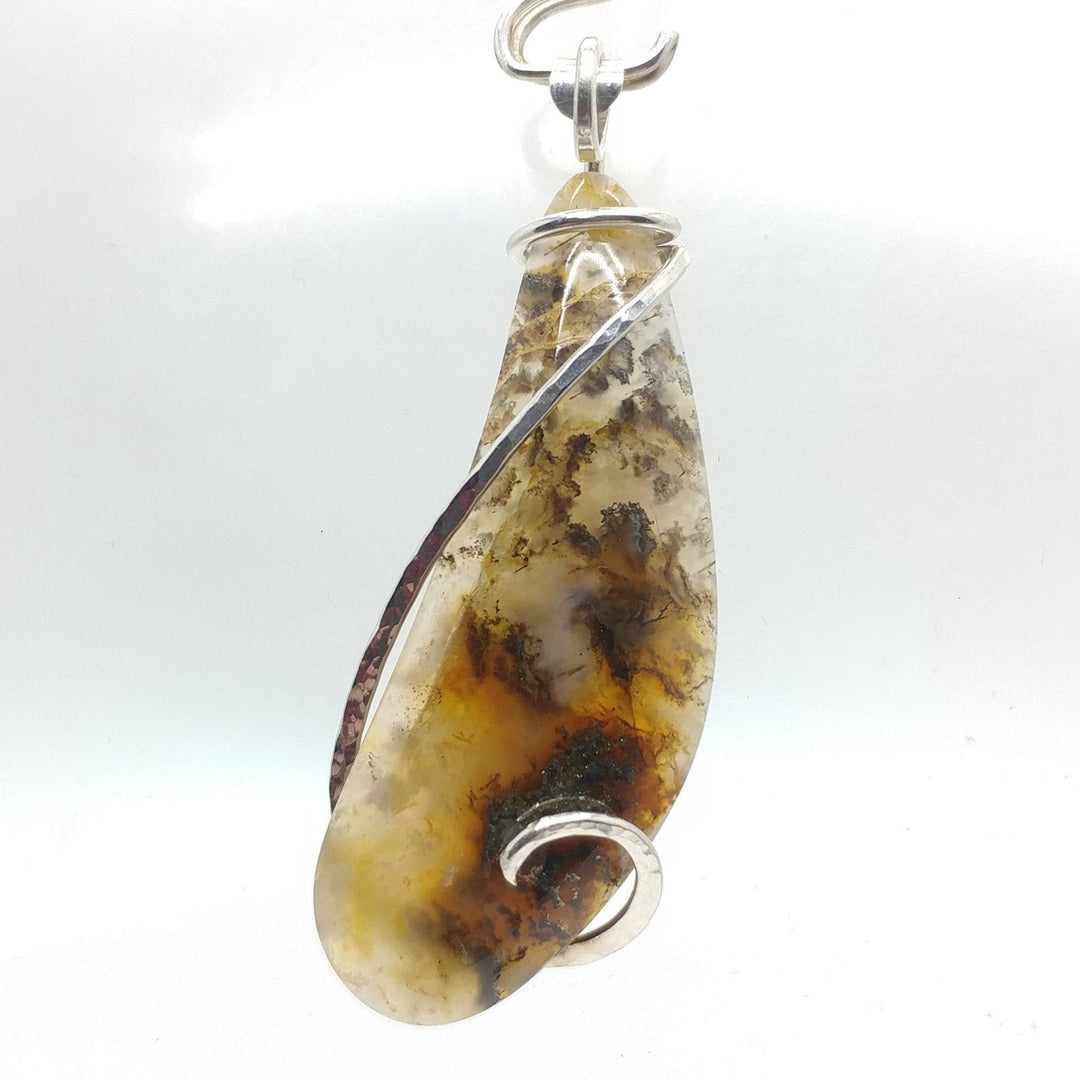 Graveyard Point Plume Agate Sterling Silver Statement good Ring